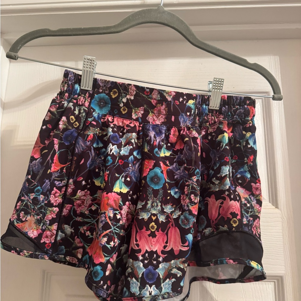 Lululemon Athletica Black and Pink Athletic Shorts